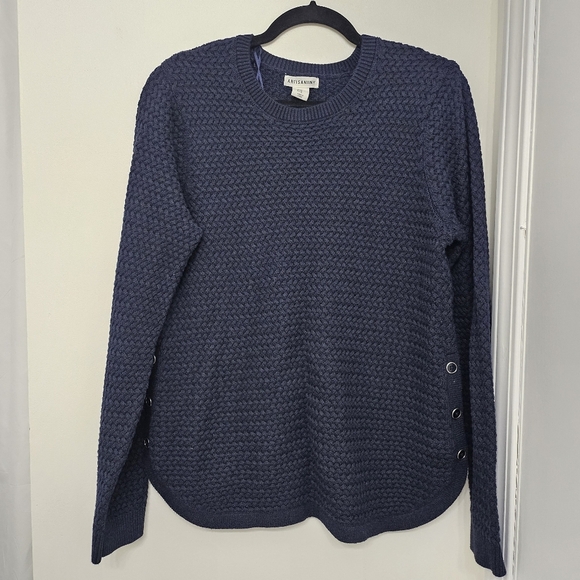 Artisan NY Cozy Knit Womens Sweater in Navy size XL - Picture 5 of 9